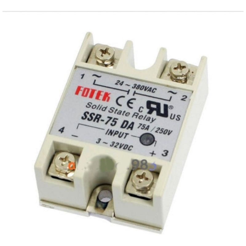 GENERICO - Rele De Estado Solido Ssr-75 Da 75a 3-380vac Fotek Arduino
