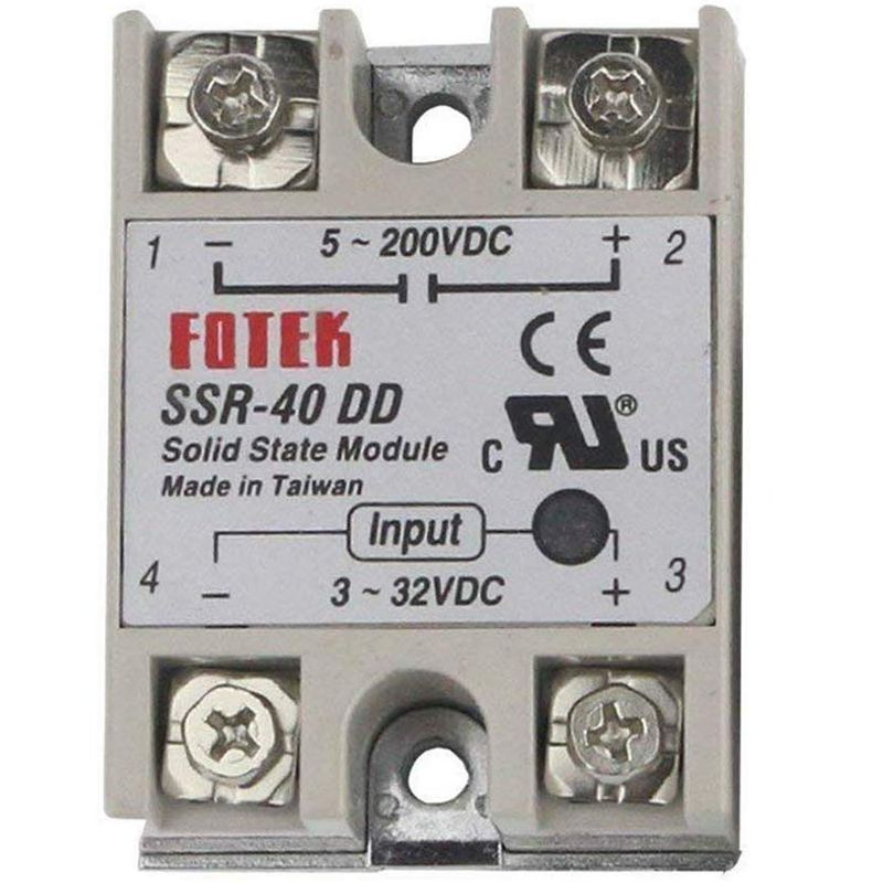 GENERICO - Rele De Estado Solido Ssr-40 DD 40a 5-200vdc Fotek Arduino
