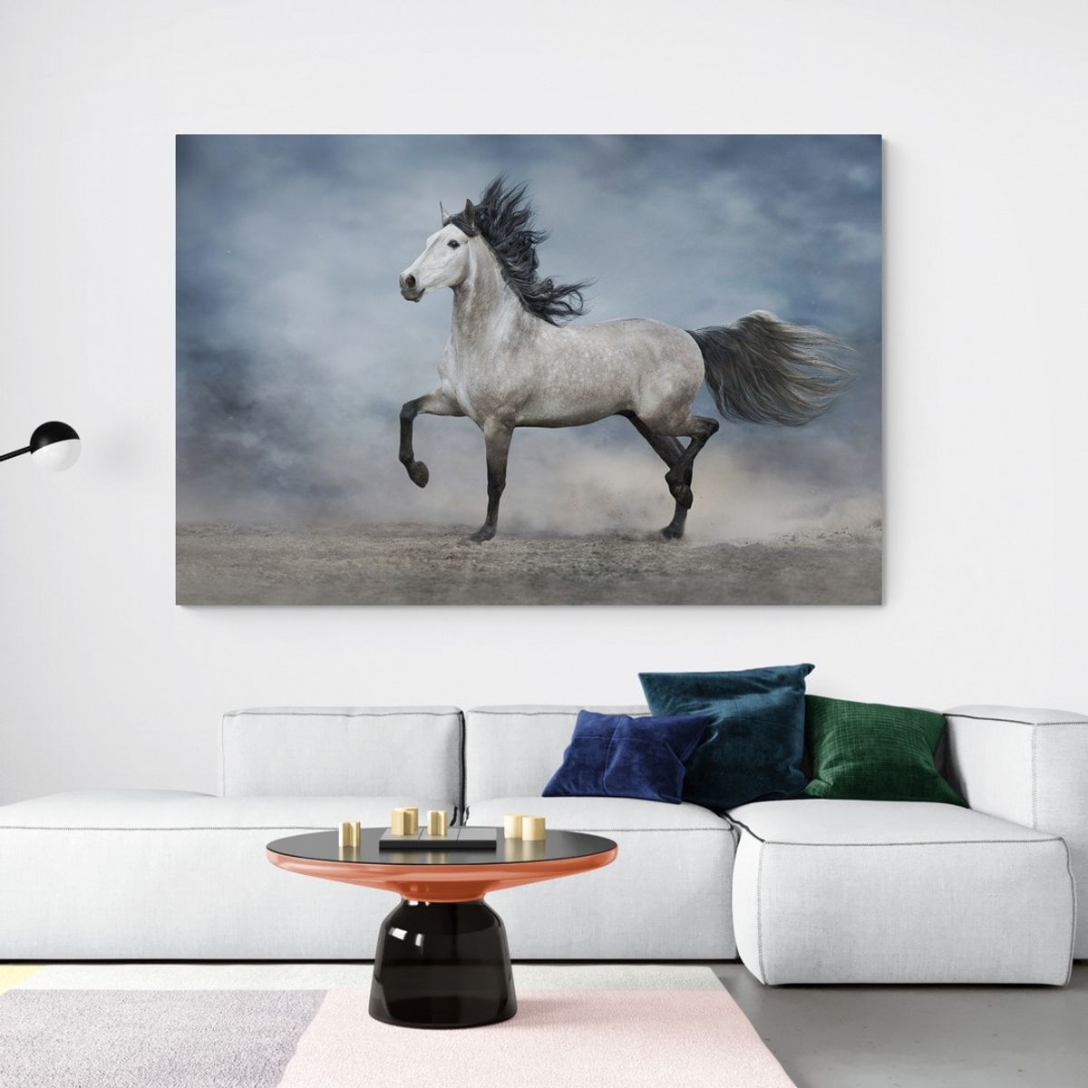 TAYRONA STORE - Cuadro En Lienzo Para La Sala Caballos 141 50x35cm