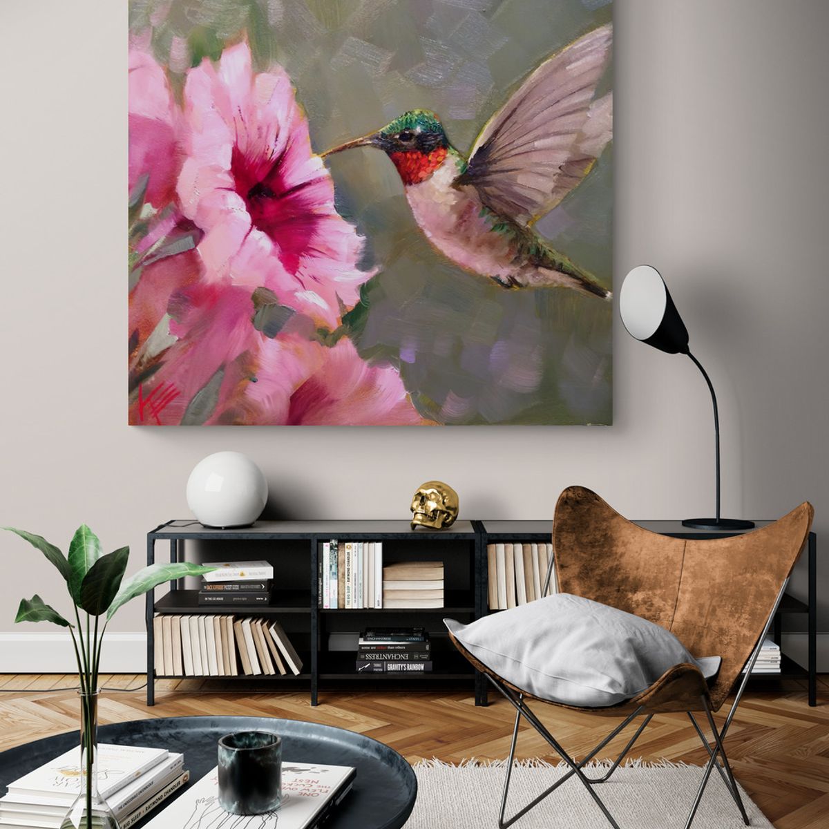 TAYRONA STORE - Cuadro En Lienzo Para La Sala Colibri 061 50x50cm
