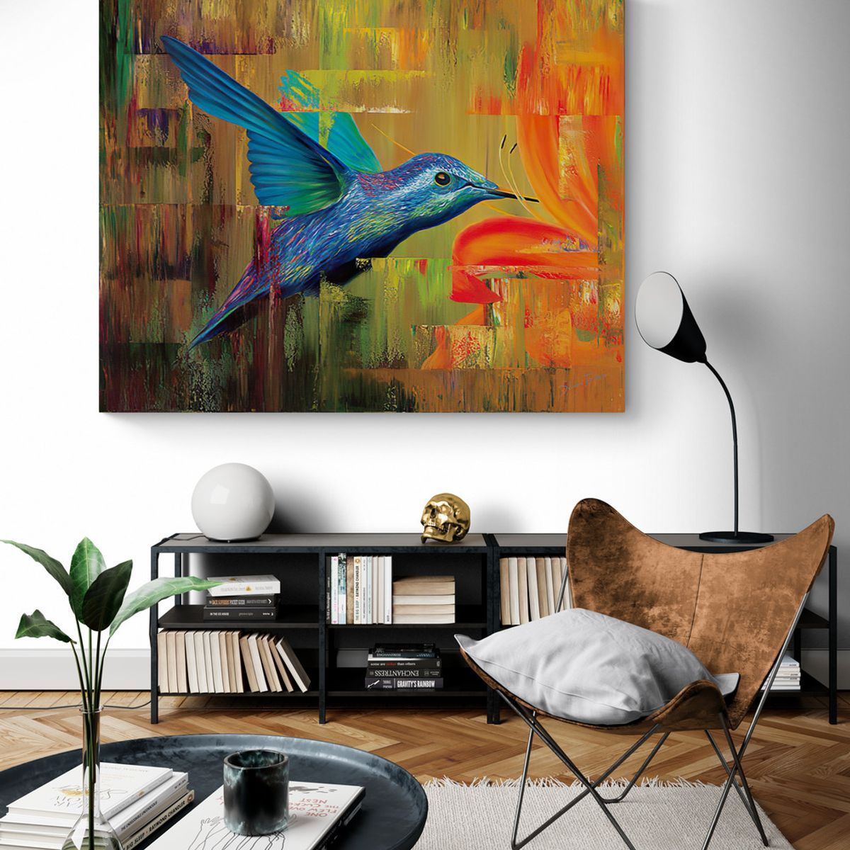 TAYRONA STORE - Cuadro En Lienzo Para La Sala Colibri 062 50x40cm