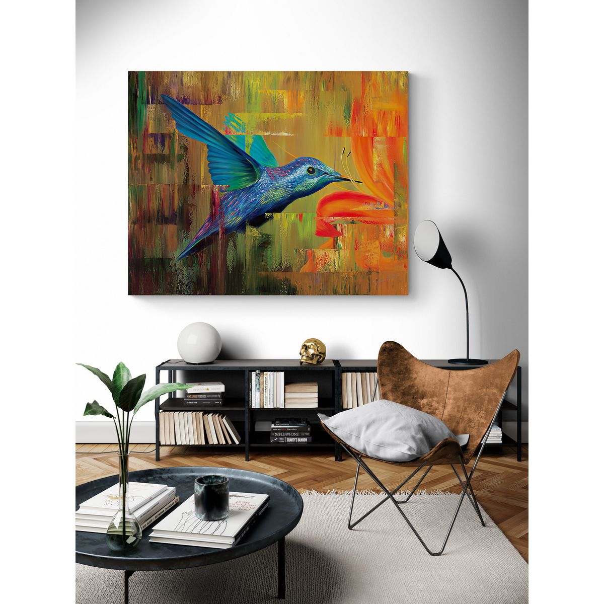 TAYRONA STORE - Cuadro En Lienzo Para La Sala Colibri 062 50x40cm