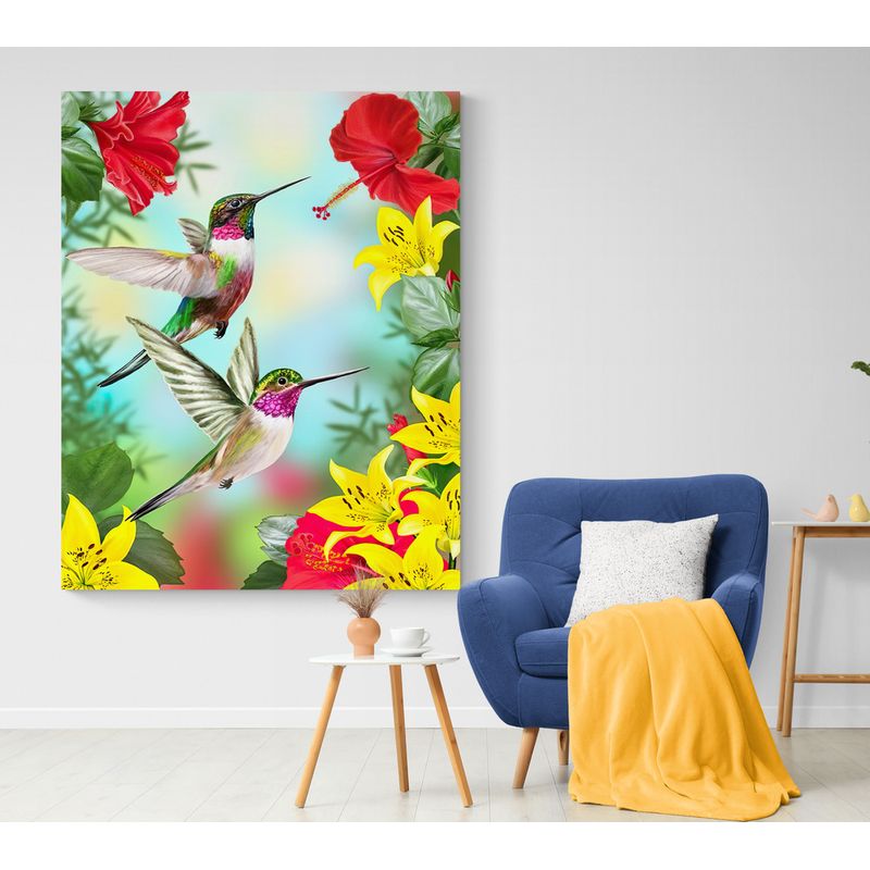 TAYRONA STORE - Cuadro En Lienzo Para La Sala Colibri 064 40x50cm