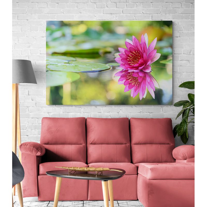 TAYRONA STORE - Cuadro En Lienzo Para La Sala Flor De Loto 031 100x70cm