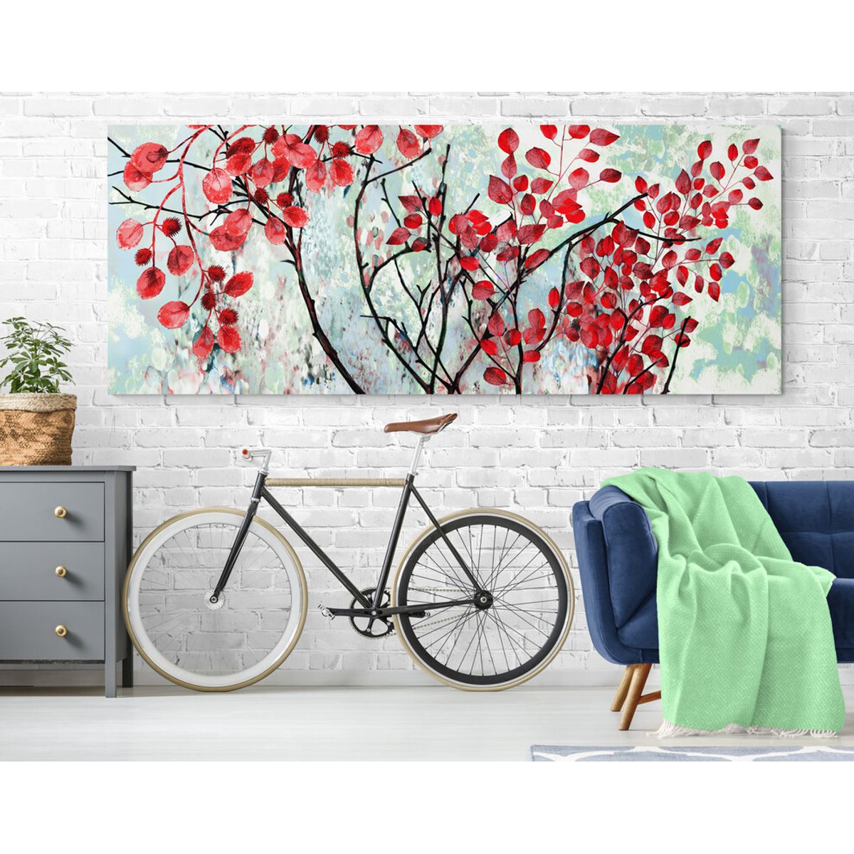 TAYRONA STORE - Cuadro En Lienzo Para La Sala Arbol Colores 05 150x60cm