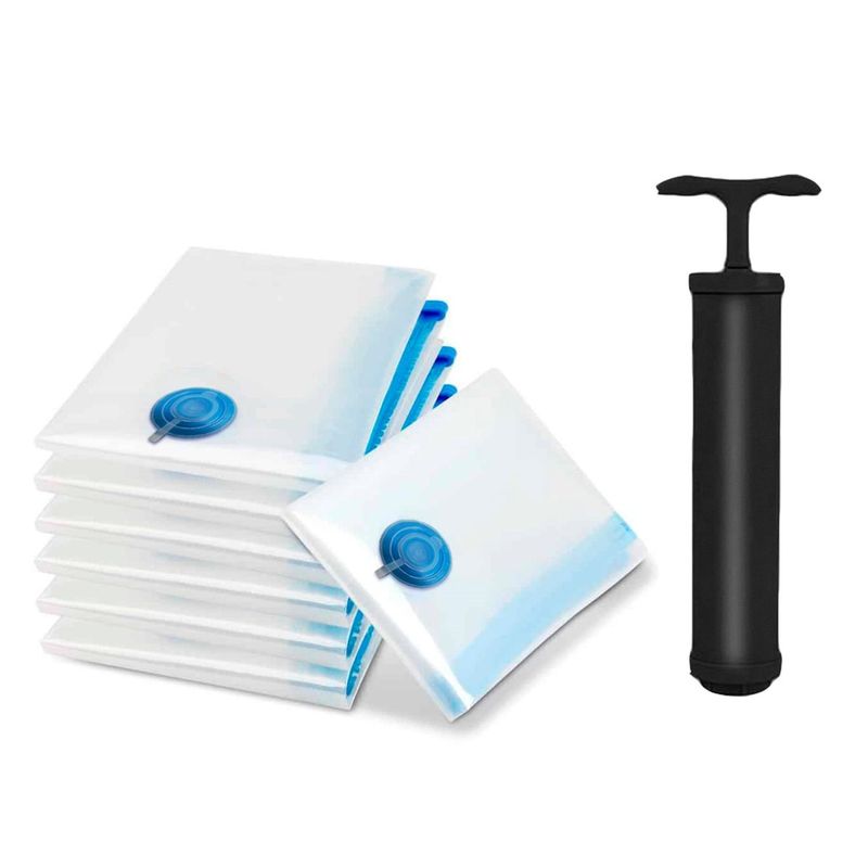 CASATUA - 8 Bolsas De Empaque Al Vacio + Bomba (100x70 cm)-
