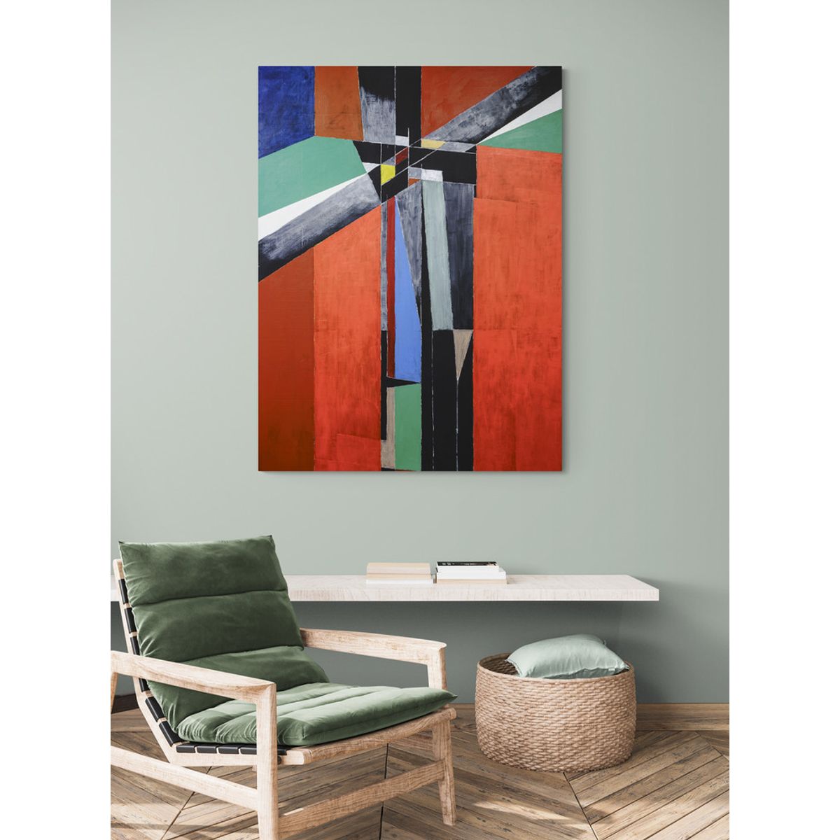 TAYRONA STORE - Cuadro En Lienzo Para La Sala Abstracto Colores 268 60x80cm