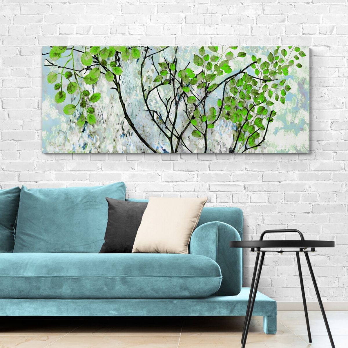 TAYRONA STORE - Cuadro En Lienzo Para La Sala Arbol Colores 08 100x40cm