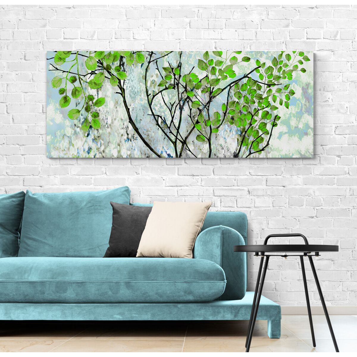 TAYRONA STORE - Cuadro En Lienzo Para La Sala Arbol Colores 08 100x40cm