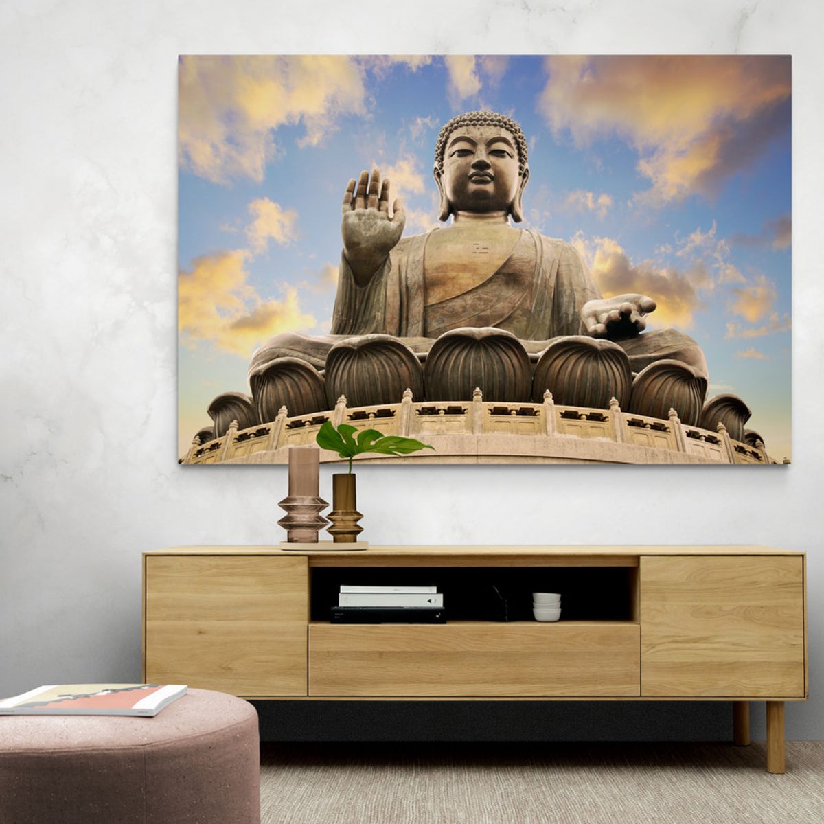 TAYRONA STORE - Cuadro En Lienzo Para La Sala Budda 094 50x35cm