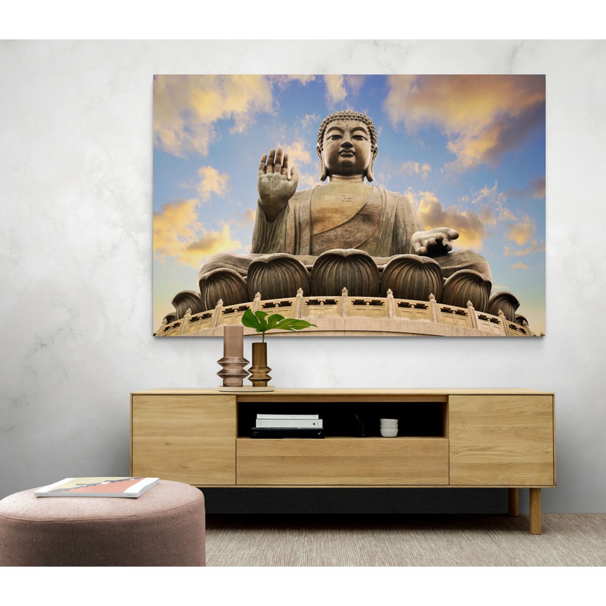 TAYRONA STORE - Cuadro En Lienzo Para La Sala Budda 094 50x35cm