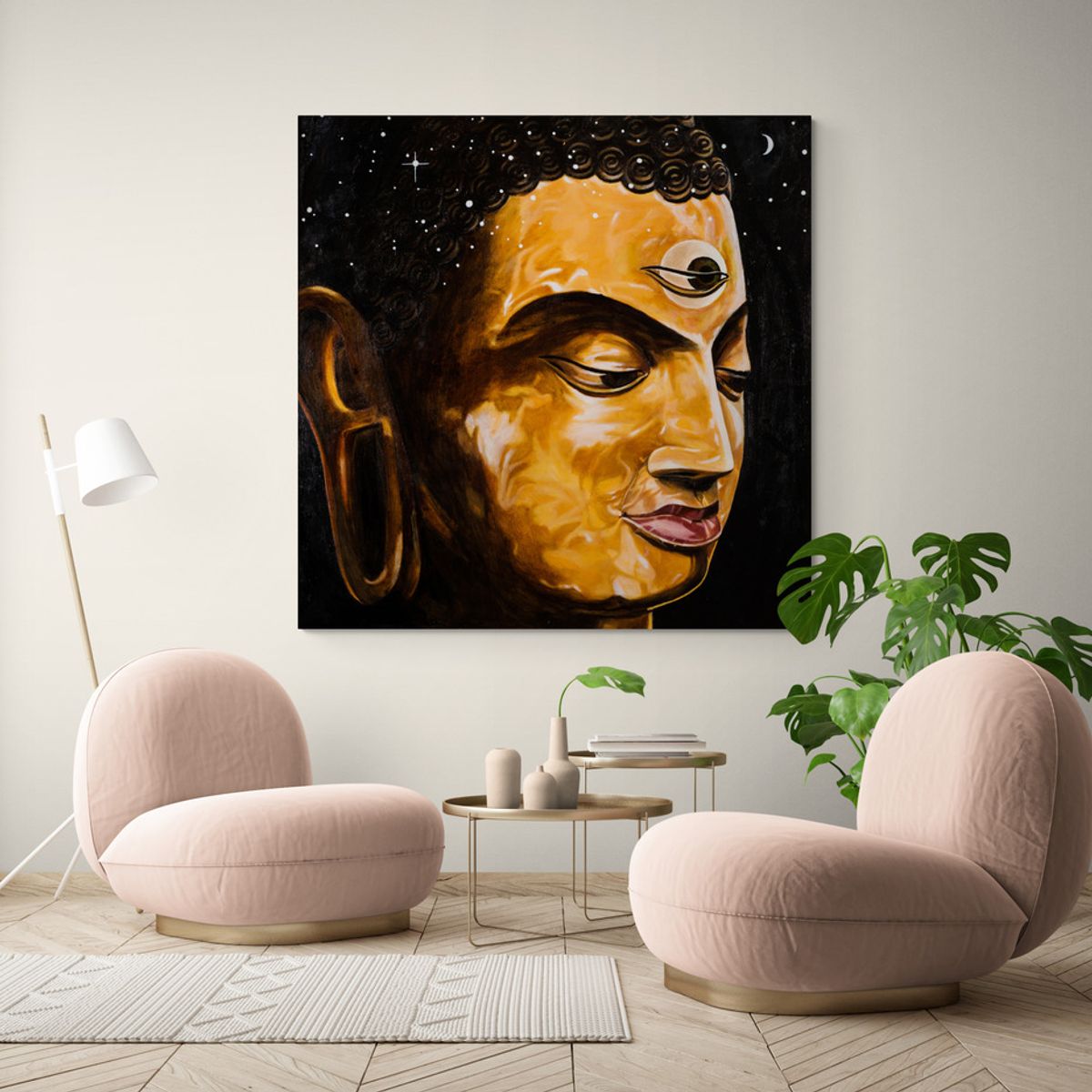 TAYRONA STORE - Cuadro En Lienzo Para La Sala Budda 114 100x100cm