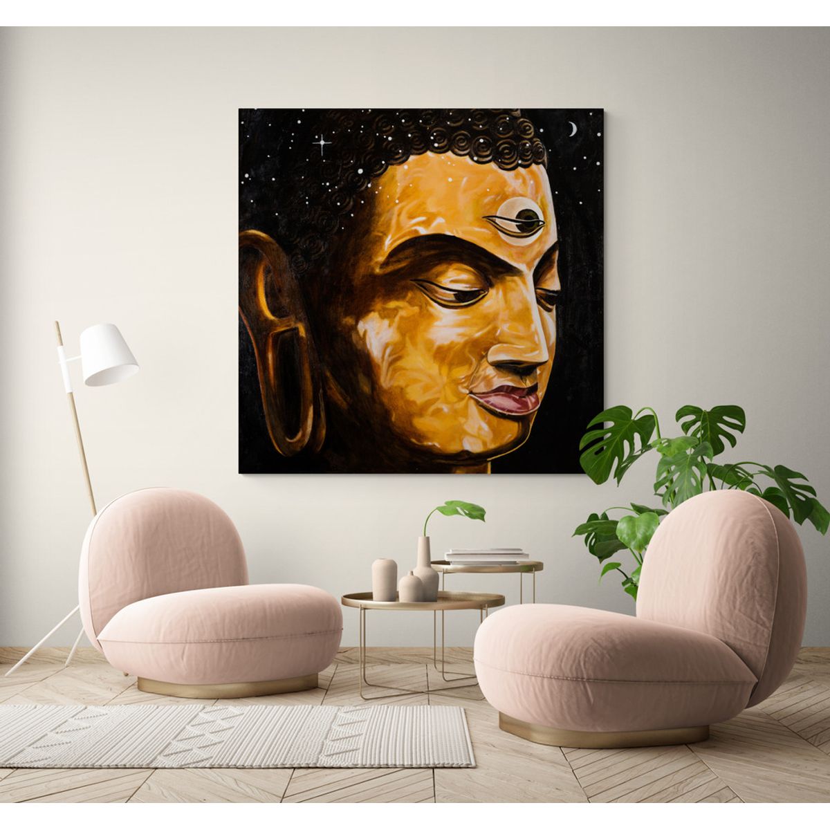 TAYRONA STORE - Cuadro En Lienzo Para La Sala Budda 114 100x100cm