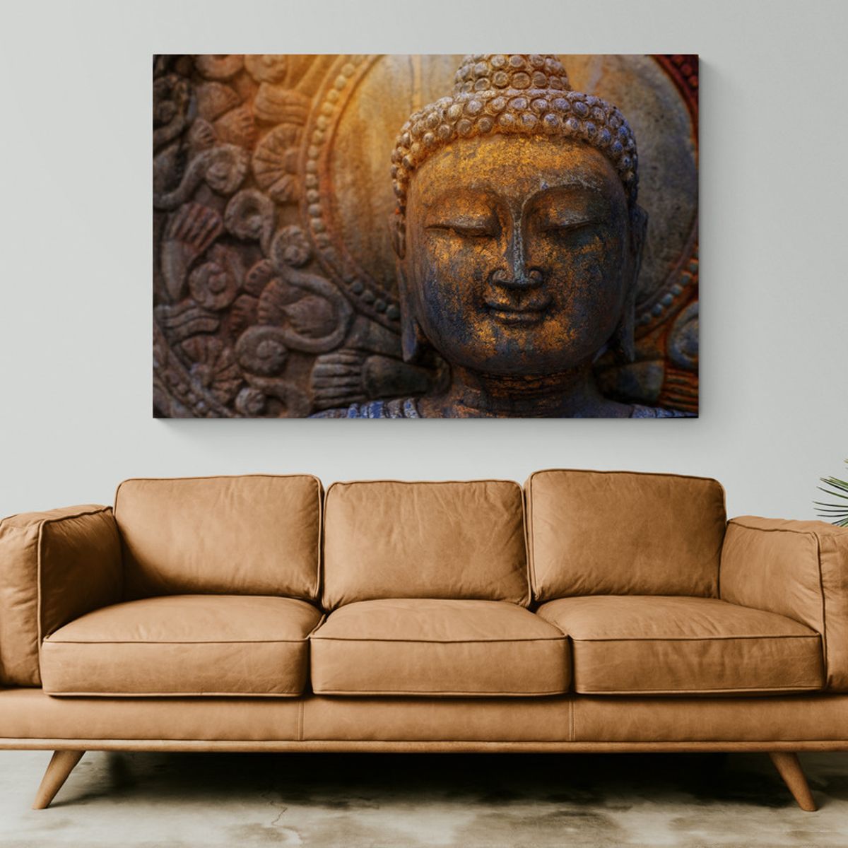 TAYRONA STORE - Cuadro En Lienzo Para La Sala Budda 125 120x80cm.