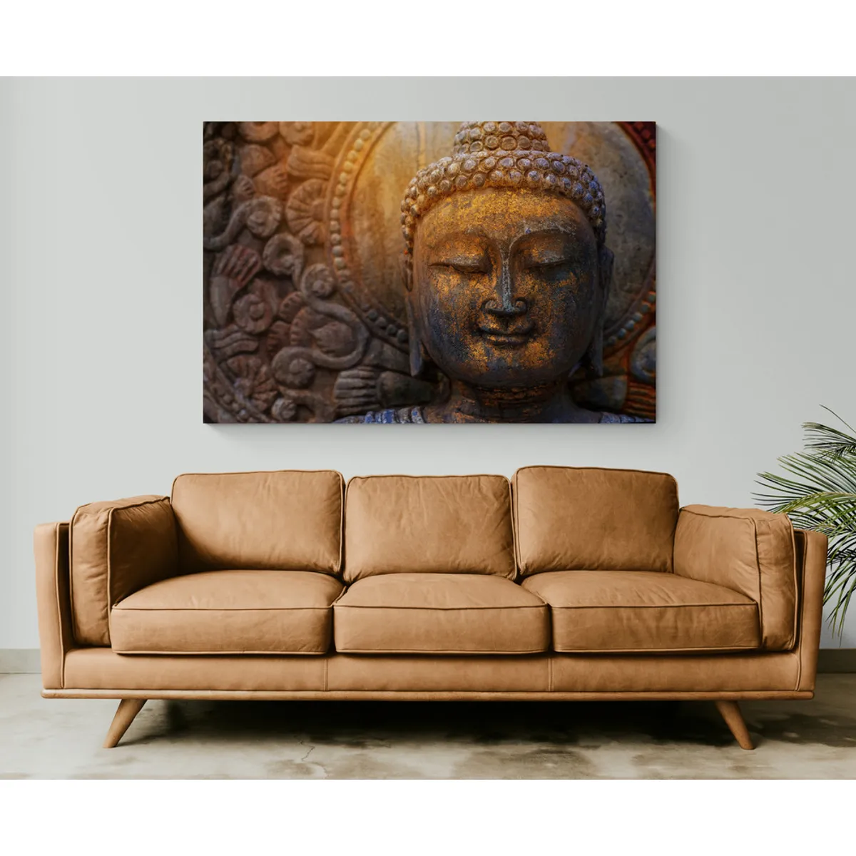 TAYRONA STORE - Cuadro En Lienzo Para La Sala Budda 125 120x80cm.