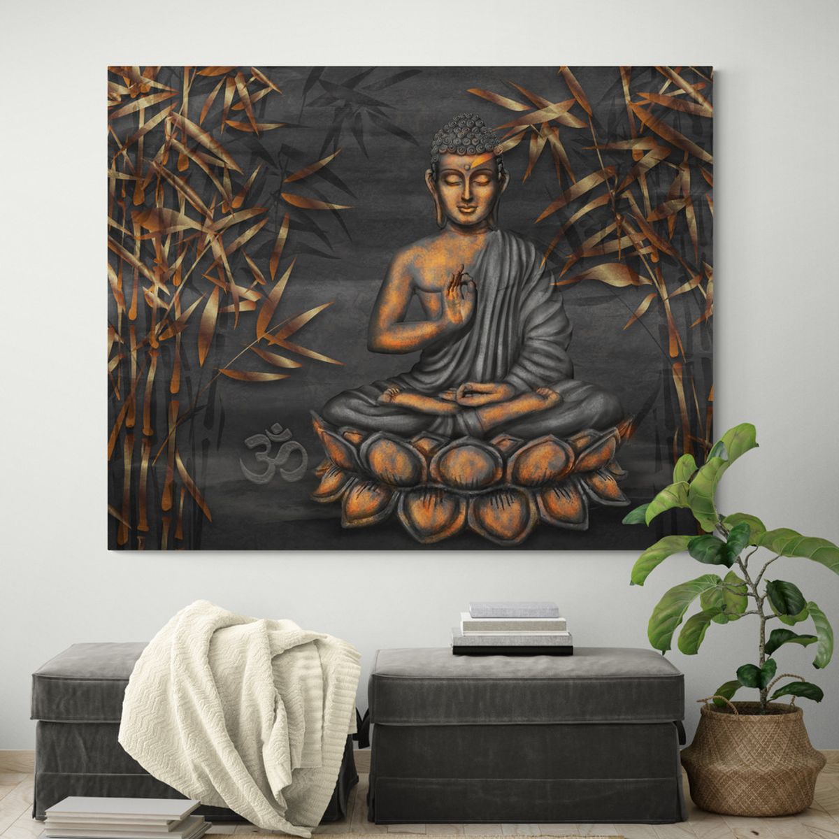 TAYRONA STORE - Cuadro En Lienzo Para La Sala Budda 133 100x80cm