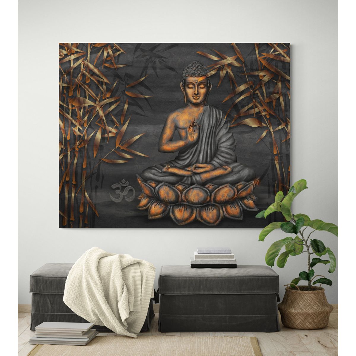 TAYRONA STORE - Cuadro En Lienzo Para La Sala Budda 133 100x80cm