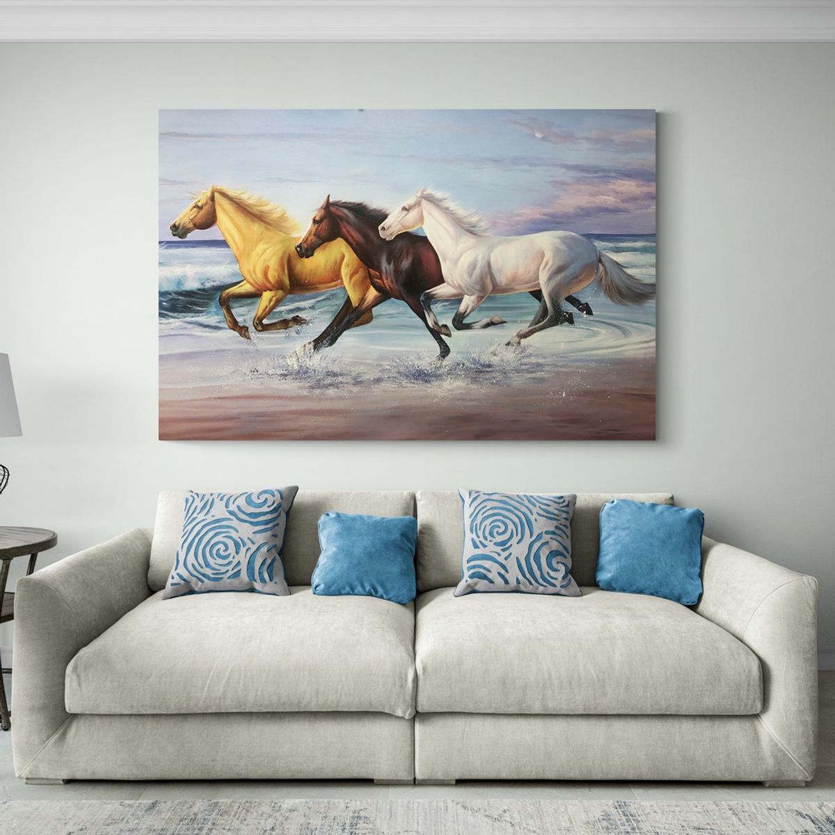 TAYRONA STORE - Cuadro En Lienzo Para La Sala Caballos 108 100x70cm