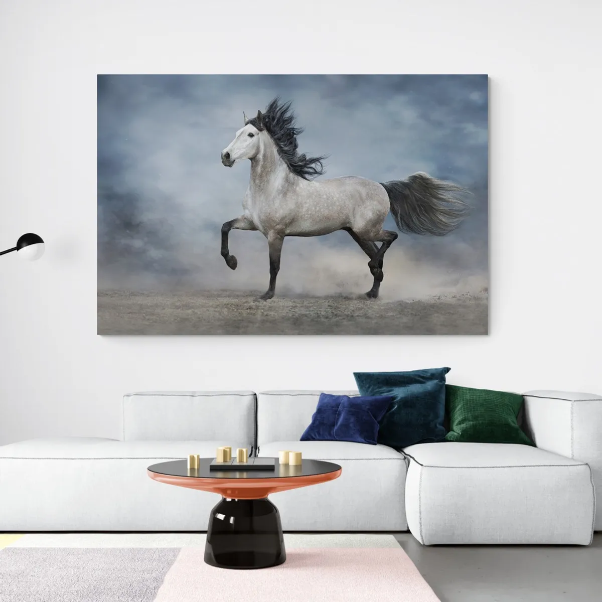 TAYRONA STORE - Cuadro En Lienzo Para La Sala Caballos 141 100x70cm
