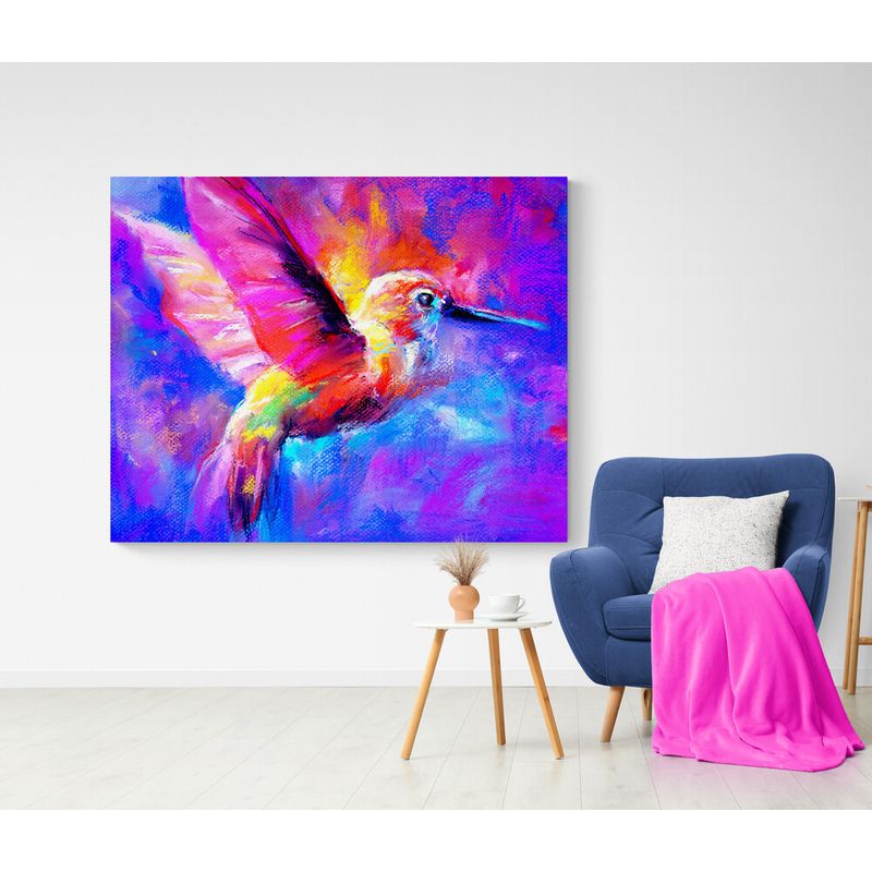 TAYRONA STORE - Cuadro En Lienzo Para La Sala Colibri 011 75x60cm
