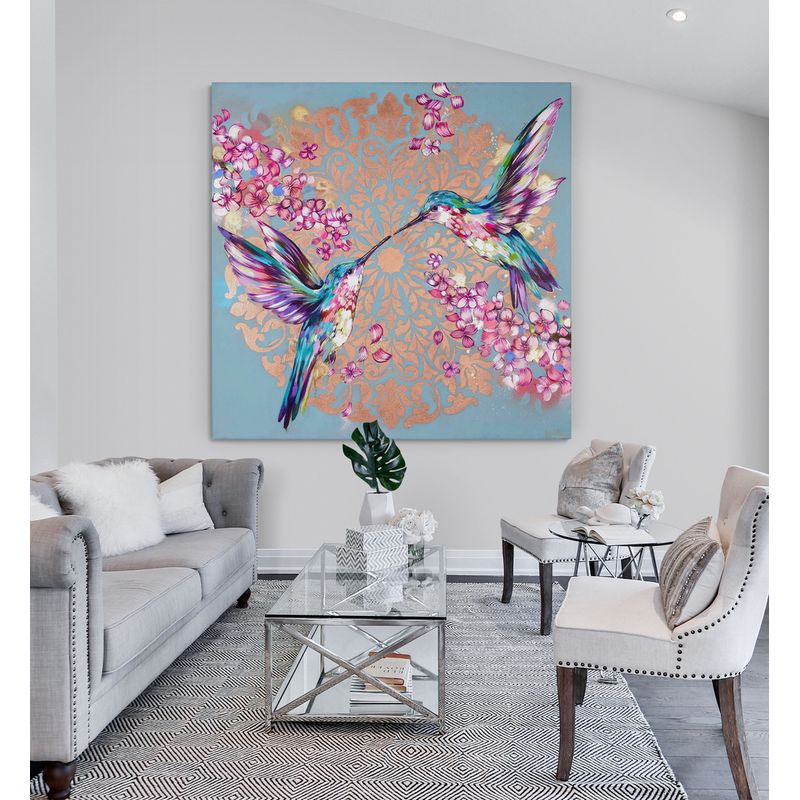 TAYRONA STORE - Cuadro En Lienzo Para La Sala Colibri 016 90x90cm