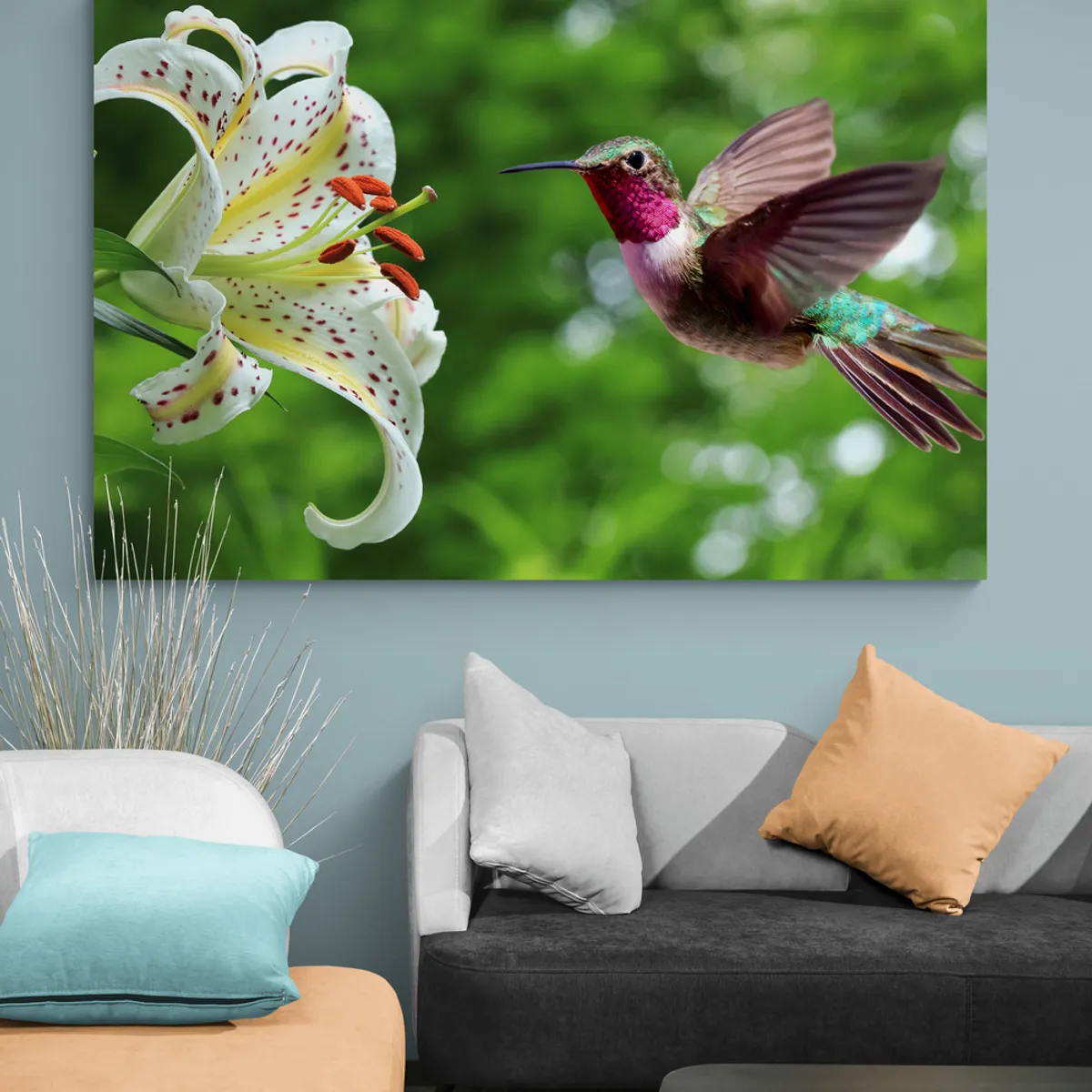 TAYRONA STORE - Cuadro En Lienzo Para La Sala Colibri 024 50x35cm.