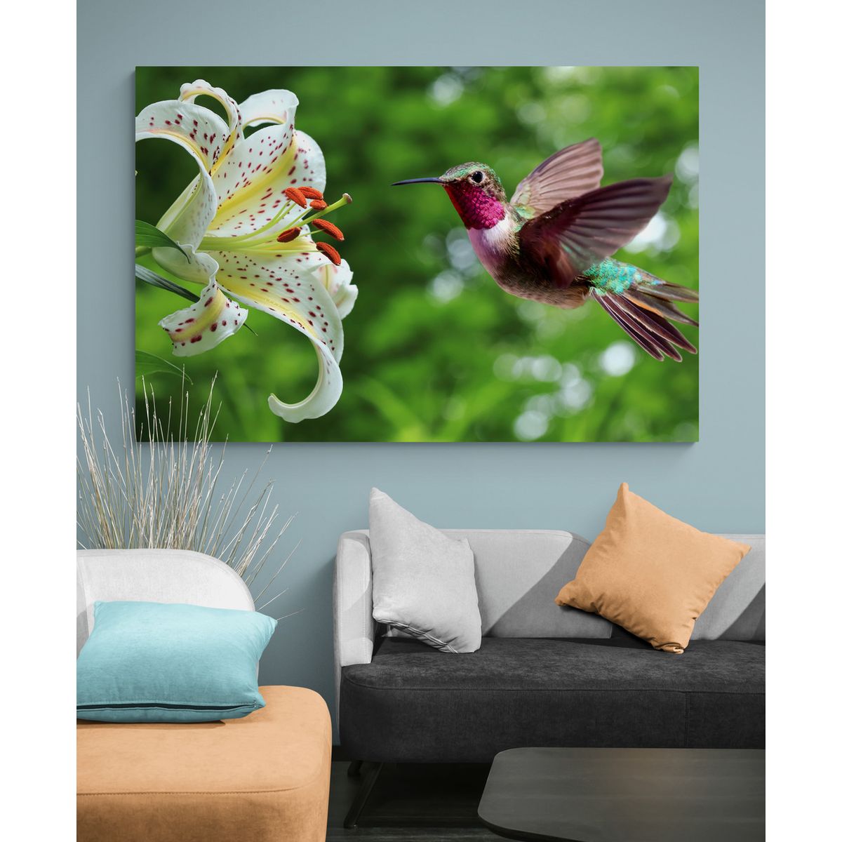 TAYRONA STORE - Cuadro En Lienzo Para La Sala Colibri 024 50x35cm.