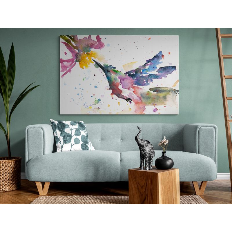 TAYRONA STORE - Cuadro En Lienzo Para La Sala Colibri 028 120x80cm