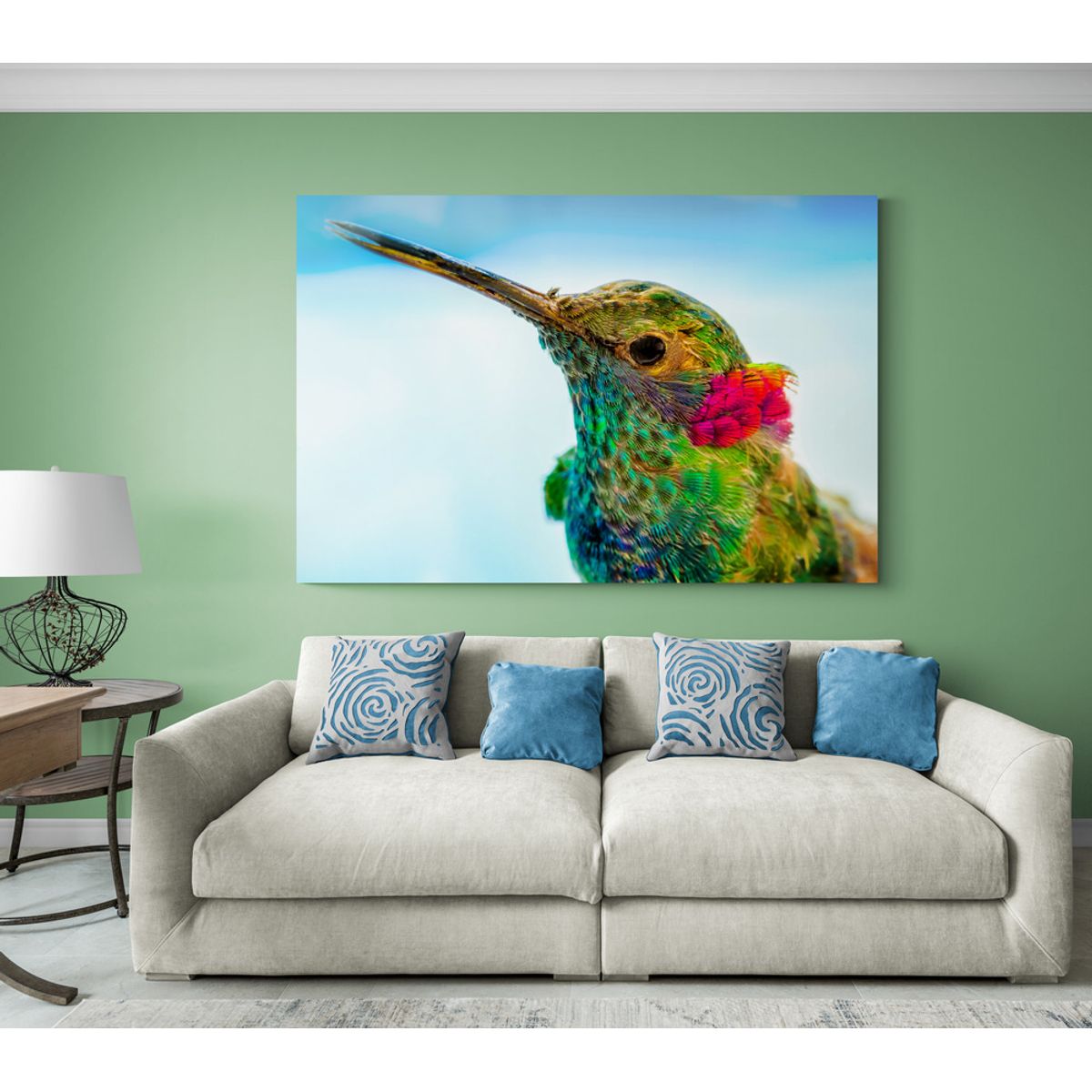TAYRONA STORE - Cuadro En Lienzo Para La Sala Colibri 040 150x100cm