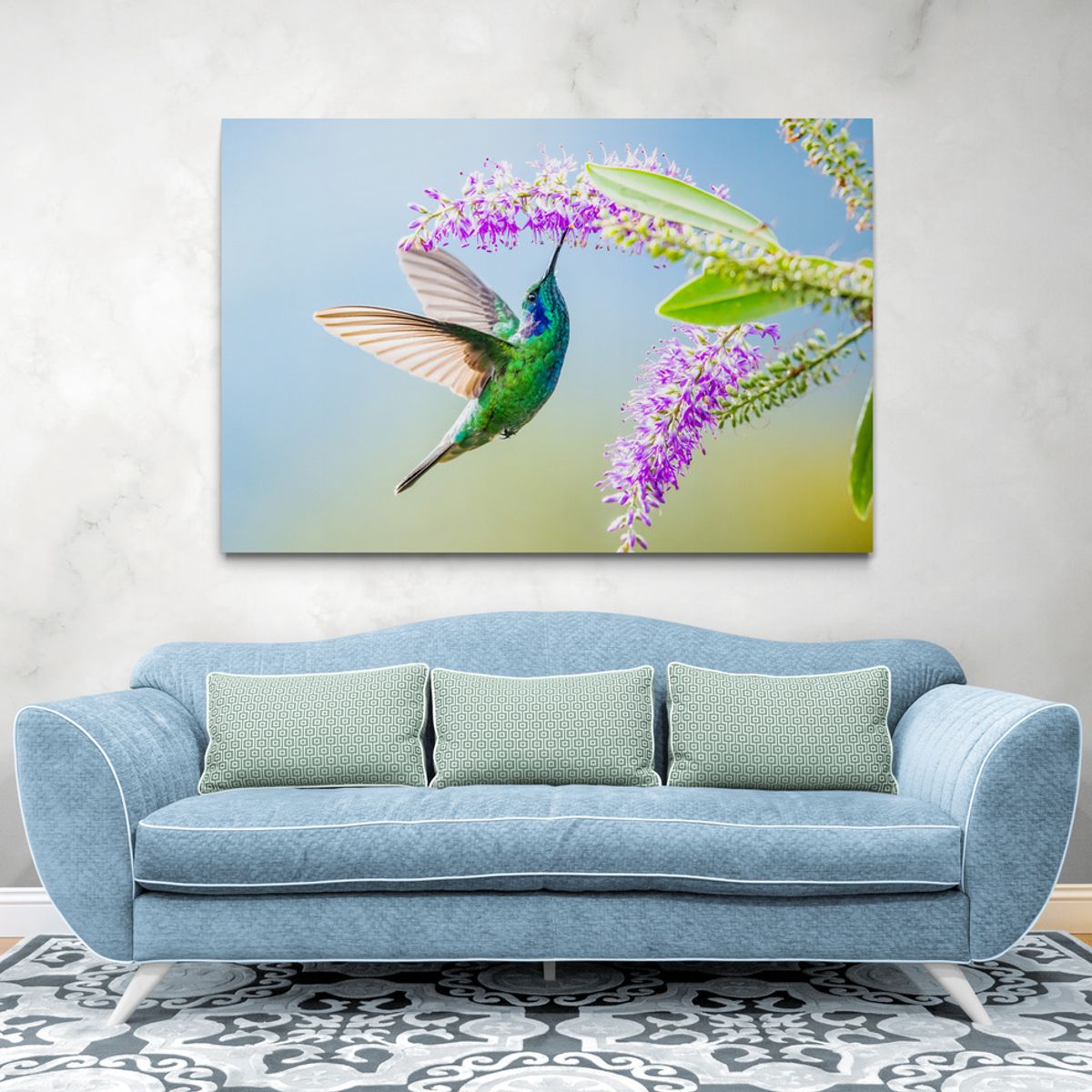 TAYRONA STORE - Cuadro En Lienzo Para La Sala Colibri 047 100x70cm.