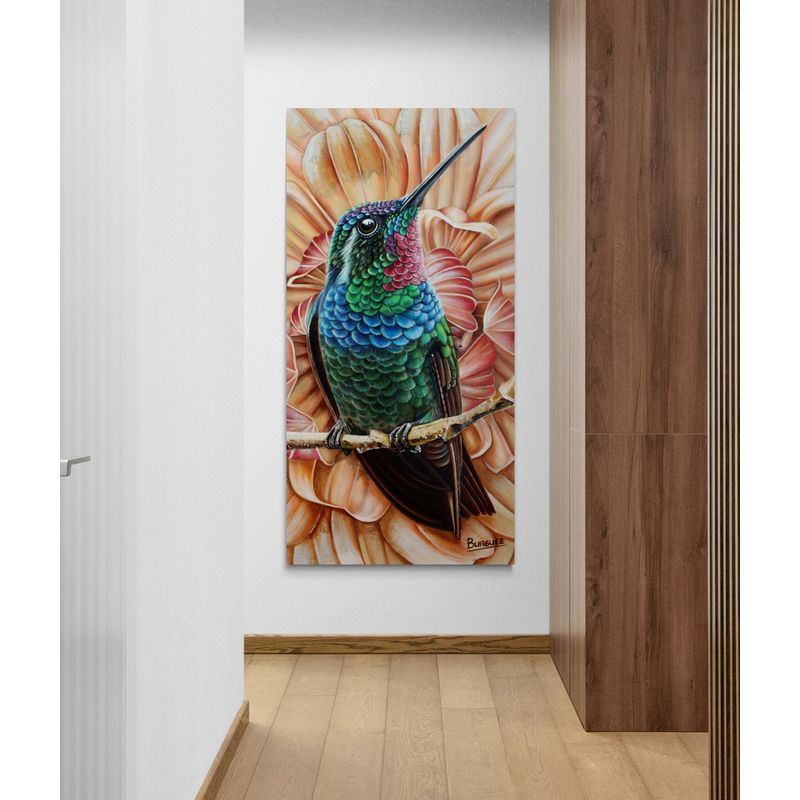 TAYRONA STORE - Cuadro En Lienzo Para La Sala Colibri 058 50x100cm