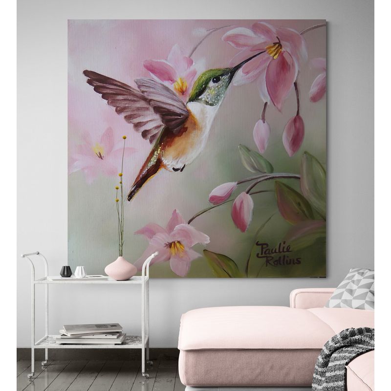 TAYRONA STORE - Cuadro En Lienzo Para La Sala Colibri 061 90x90cm