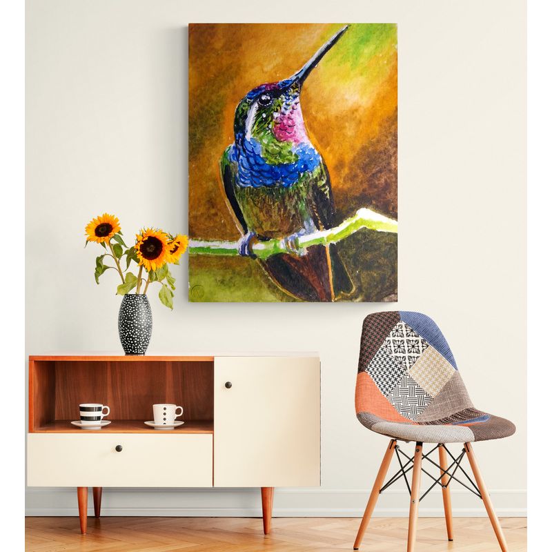 TAYRONA STORE - Cuadro En Lienzo Para La Sala Colibri 063 120x160cm