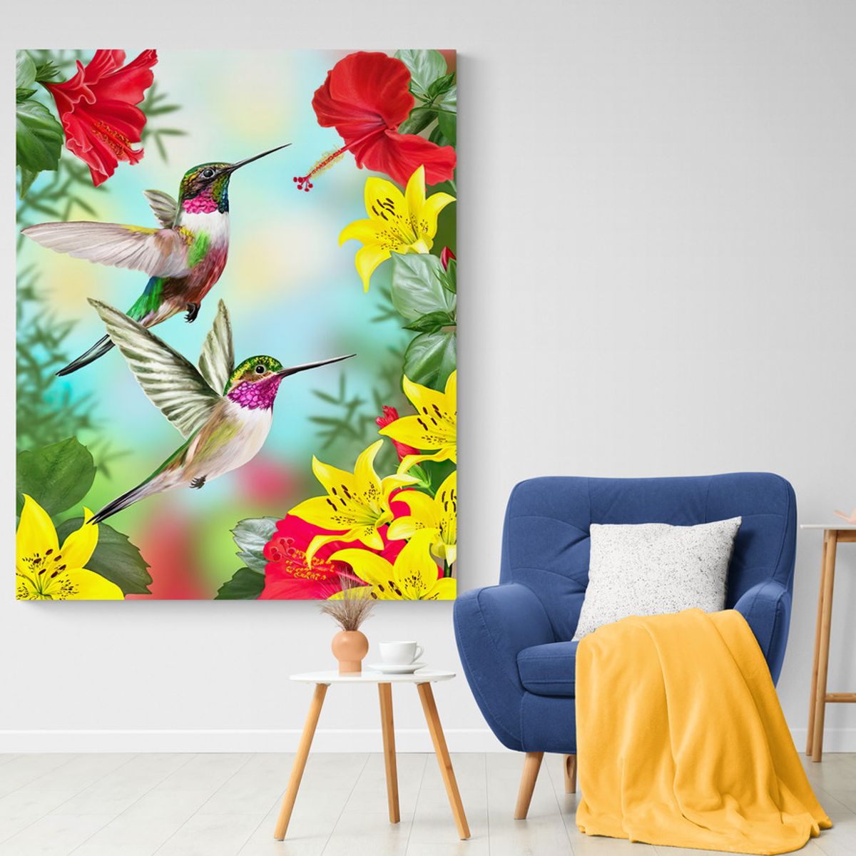 TAYRONA STORE - Cuadro En Lienzo Para La Sala Colibri 064 100x125cm