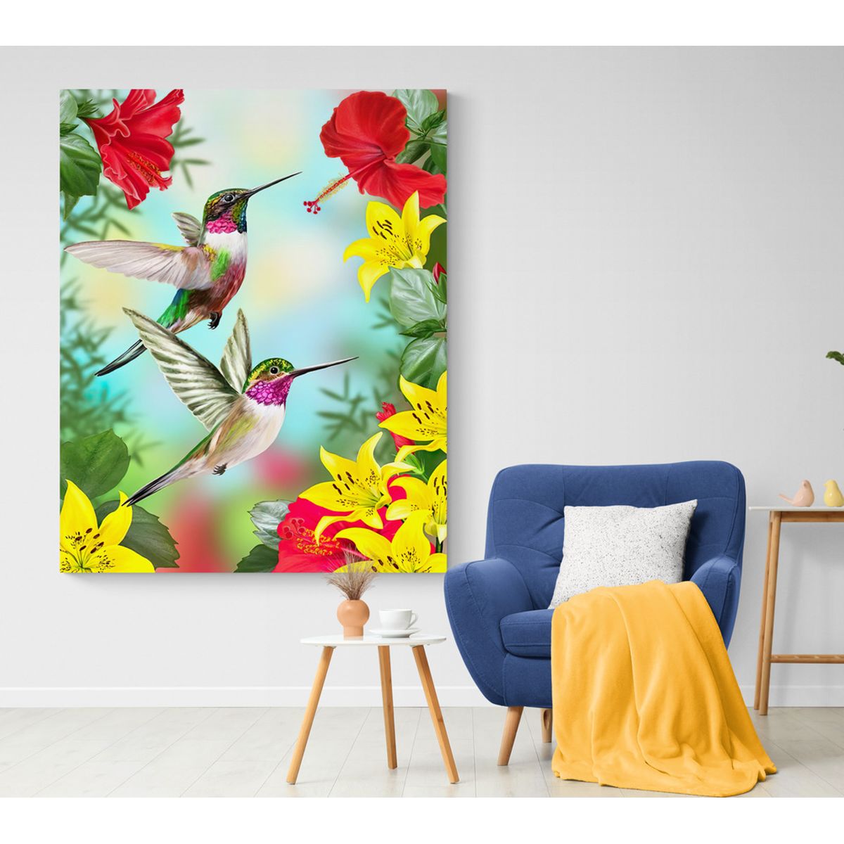 TAYRONA STORE - Cuadro En Lienzo Para La Sala Colibri 064 100x125cm