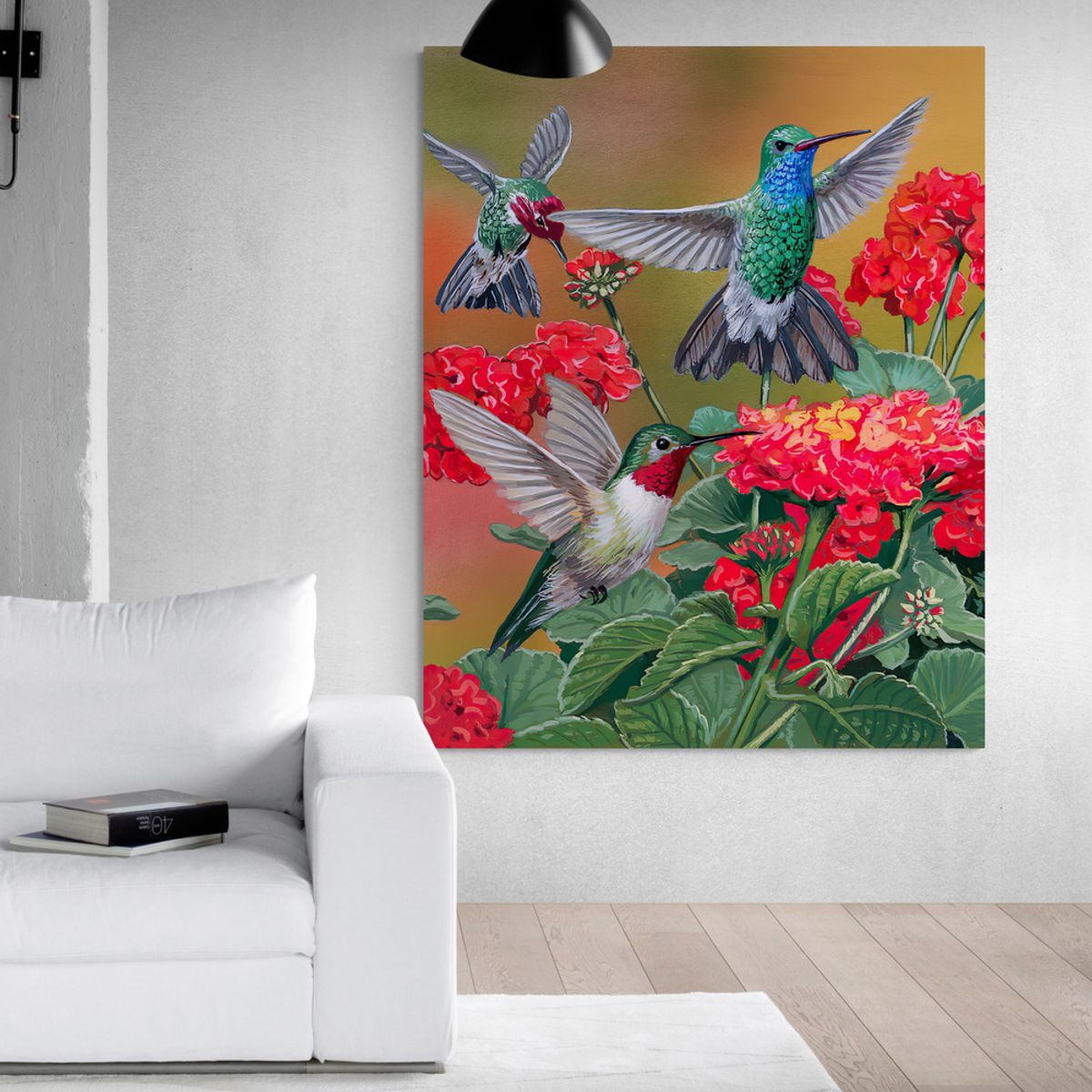 TAYRONA STORE - Cuadro En Lienzo Para La Sala Colibri 083 40x50cm