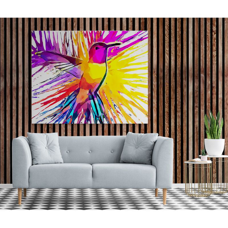 TAYRONA STORE - Cuadro En Lienzo Para La Sala Colibri 080 75x60cm