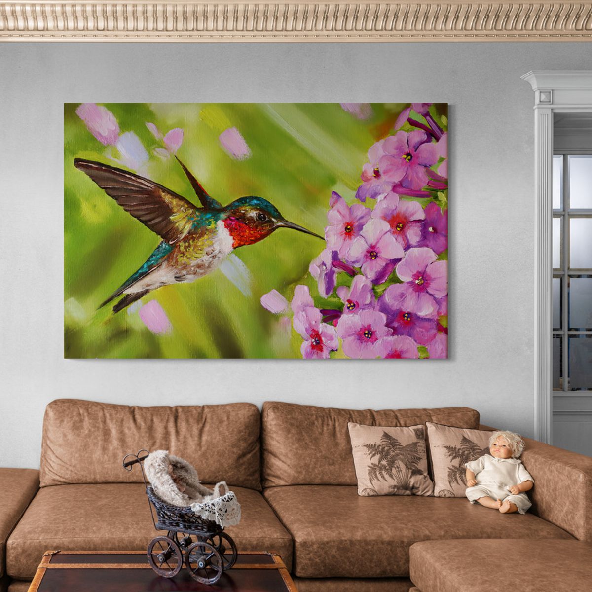 TAYRONA STORE - Cuadro En Lienzo Para La Sala Colibri 090 50x35cm