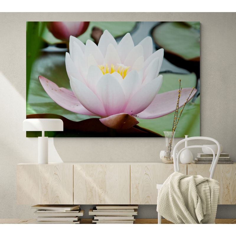 TAYRONA STORE - Cuadro En Lienzo Para La Sala Flor De Loto 008 70x50cm