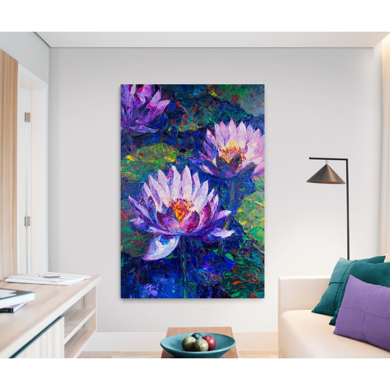 TAYRONA STORE - Cuadro En Lienzo Para La Sala Flor De Loto 012 35x50cm