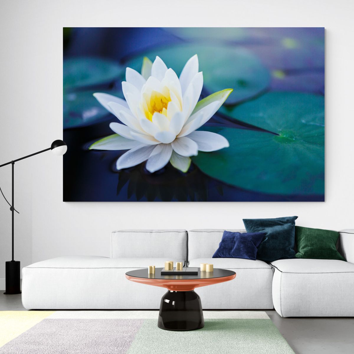 TAYRONA STORE - Cuadro En Lienzo Para La Sala Flor De Loto 022 100x70cm