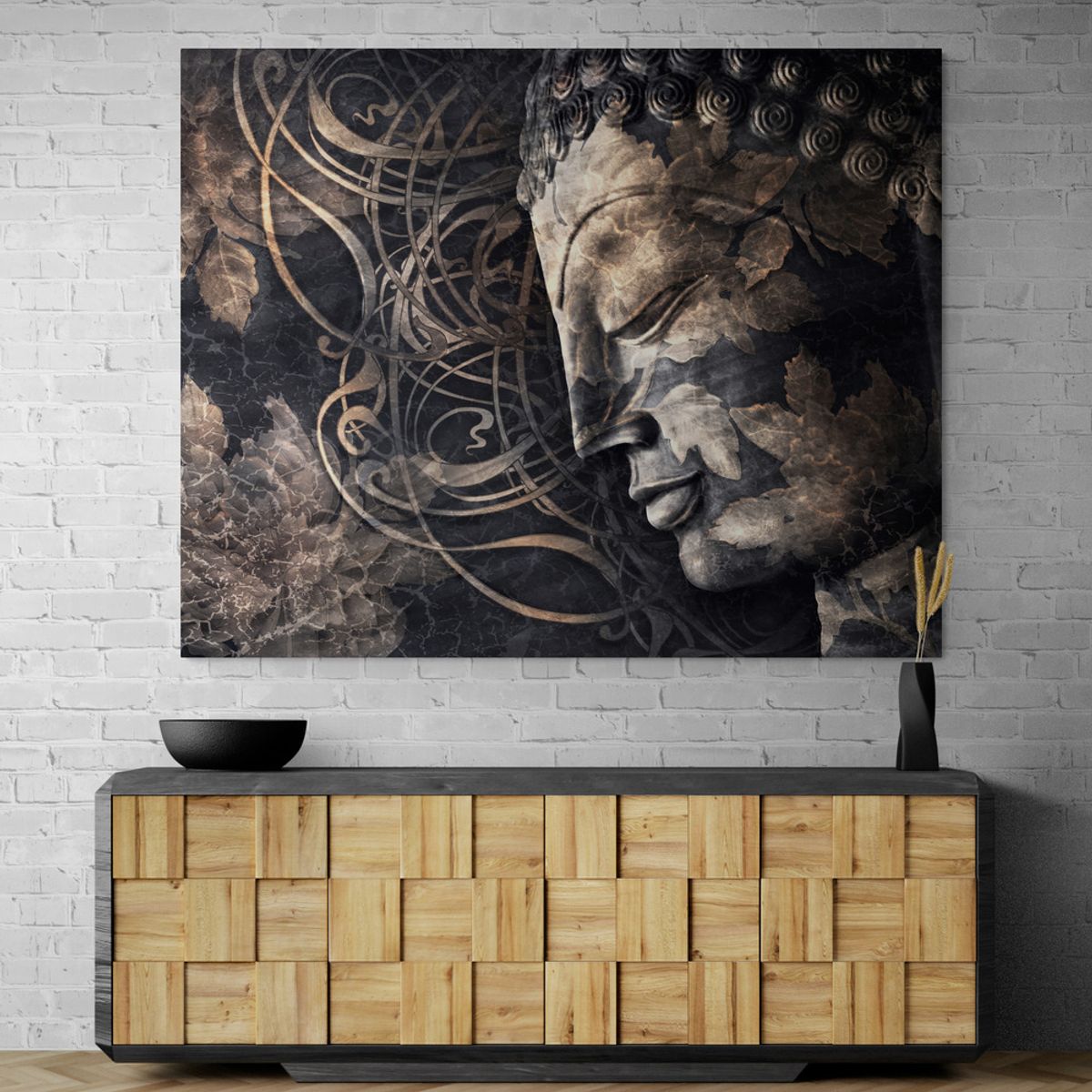 TAYRONA STORE - Cuadro En Lienzo Para La Sala Budda 152 150x120cm