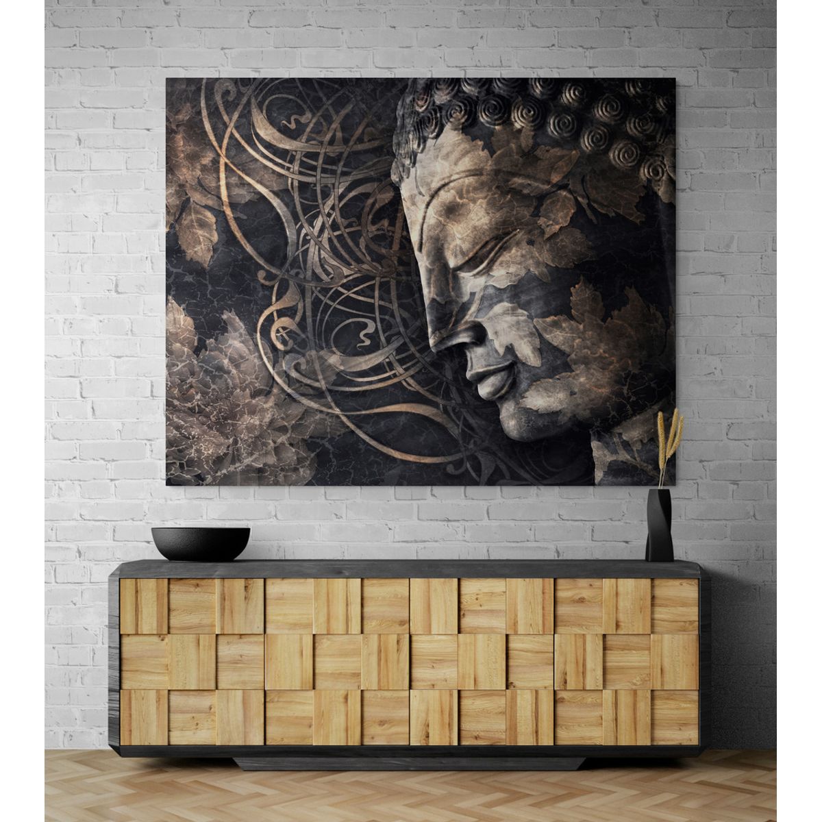 TAYRONA STORE - Cuadro En Lienzo Para La Sala Budda 152 150x120cm
