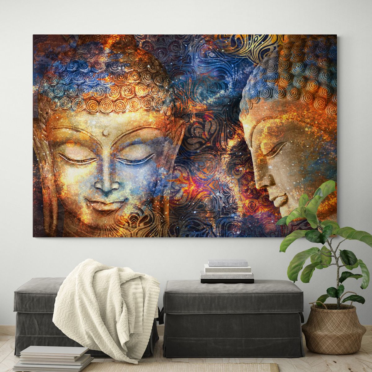 TAYRONA STORE - Cuadro En Lienzo Para La Sala Budda 155 50x35cm