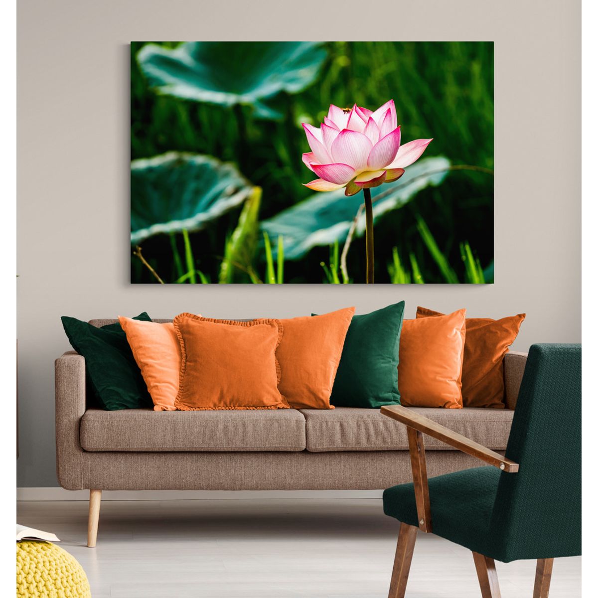 TAYRONA STORE - Cuadro En Lienzo Para La Sala Flor De Loto 034 150x100cm