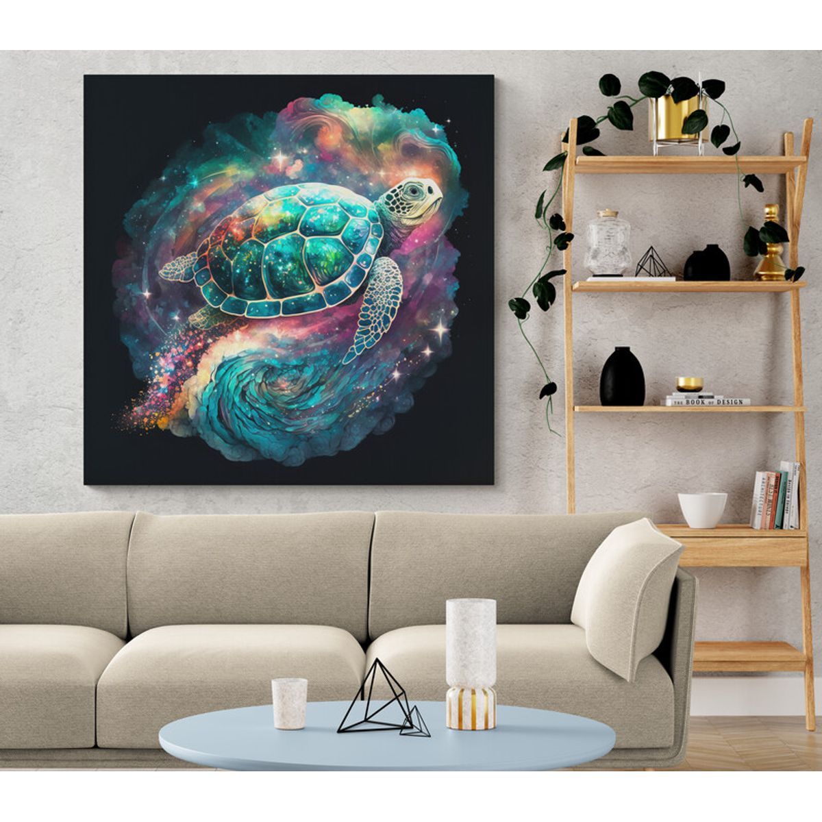 TAYRONA STORE - Cuadro En Lienzo Para La Sala Tortugas 050 120x120cm