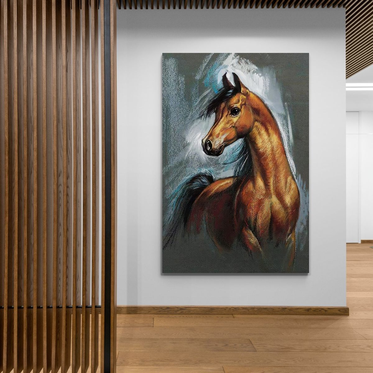 TAYRONA STORE - Cuadro En Lienzo Para La Sala Caballos 111 70x100cm