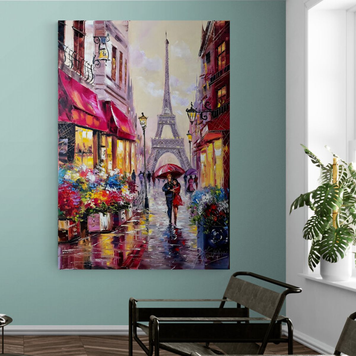 TAYRONA STORE - Cuadro En Lienzo Para La Sala Pintura Paris 060 80x120cm