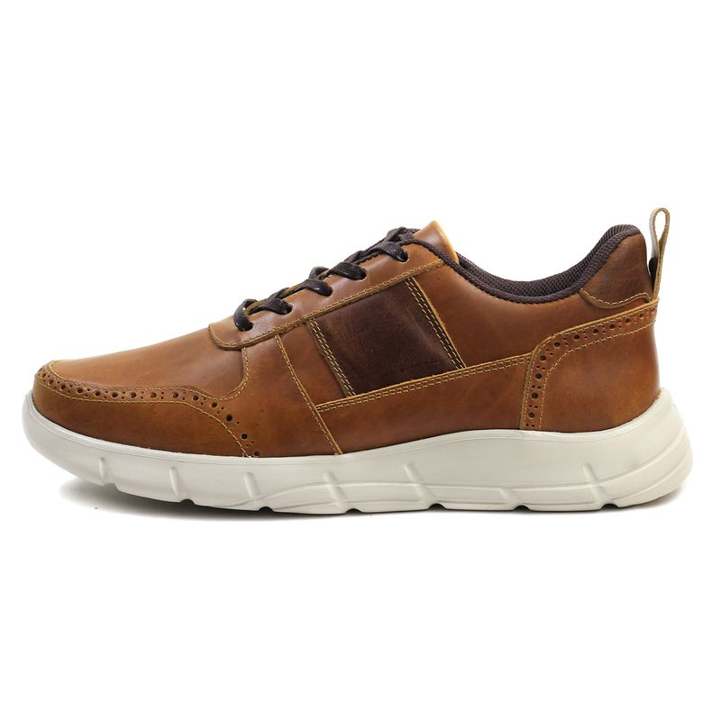 VIAR - Tenis en Cuero Para Hombre VIAR Luka Miel