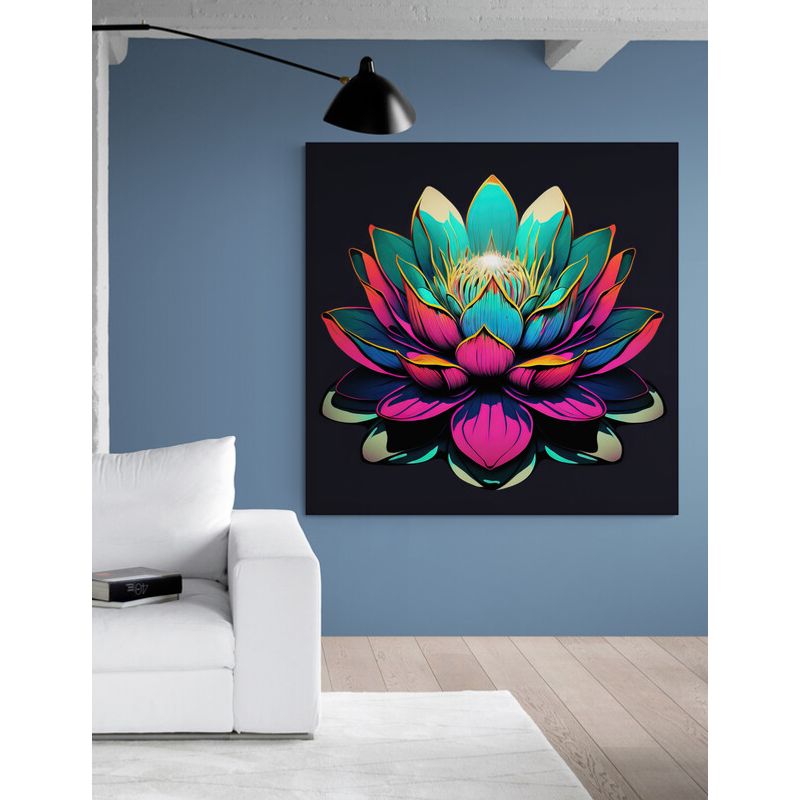 TAYRONA STORE - Cuadro En Lienzo Para La Sala Flor De Loto 085 60x60cm